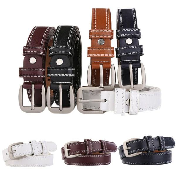 

women belt classic fashion solid genuine leather waistband wide belt strap belts, Black;brown