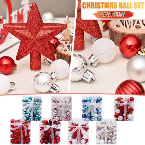 

30pcs christmas ball baubles party xmas tree decorations hanging ornament decor christmas spirit star ball decor1