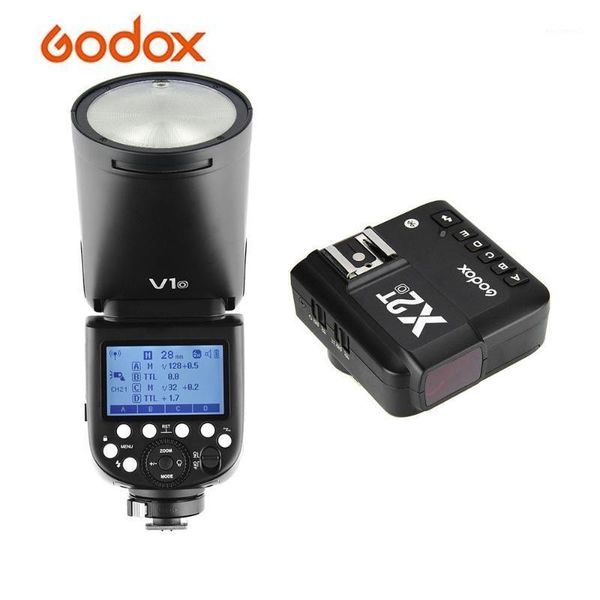 

godox v1o camera flash with x2t- wireless flash trigger round head for cameras wedding portrait studio pgraphy1