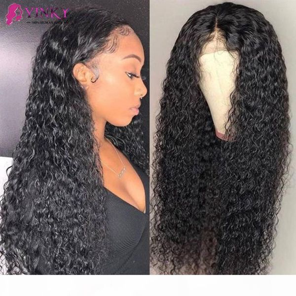 

curly wig 28 inch transparent lace front wig pre pluvked curly human hair wigs for women brazilian hair 250 denasity 13x4 t part, Black;brown