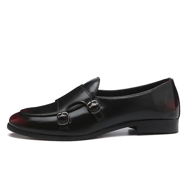 

elegant men wedding party shoes 2020 new black red business leather shoes slip on dress luxury fashion men plus size