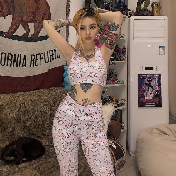 

fitness tracksuit women 2 two pieces set autumn 2020 bra and gym leggings joggers female outfits matching suits, Gray