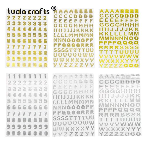

gift wrap lucia crafts 3 sheets/lot 21.5*10cm digital letter numbers decor sticker for scrapbooking diy i0402