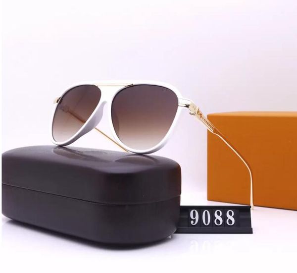 

new classic designer sunglasses fashion trend 9088 sun glasses anti-glare uv400 casual eyeglasses for men and women, White;black
