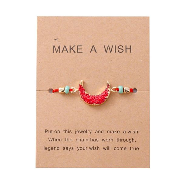 

eif dock 2020 картон ручной работы красочная луна форма смола полумесяц мунсец сплетение браслета для женских модных ювелирных изделий подар