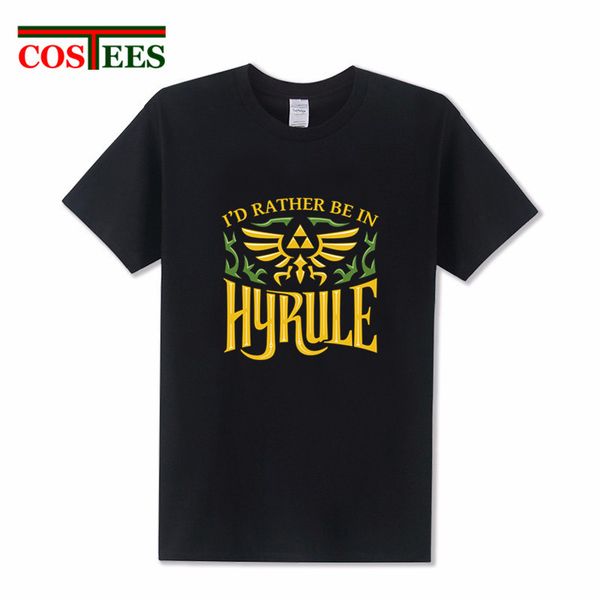 

спорт blusas mujer де moda 2018 zelda легендарный логотип тенниска я предпочел бы быть в hyrule tee рубашки легенда о zelda футболка harajuk
