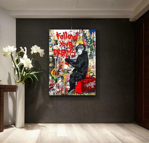 

плакат surelife living super holvas картины орангутан художественный человек мечты декор отпечатки граффити картинки номер стена абстрактный