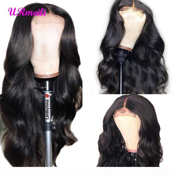 

13x6 lace front human hair wigs malaysian body wave virgin hair wig hd transparent lace front wig human perruques de cheveux humains, Black;brown