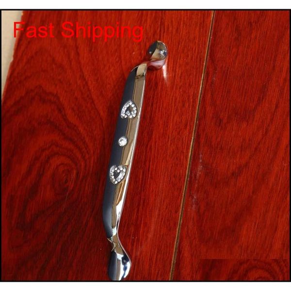 

128mm fashion creative rhinestone watch tv table wine cabinet door handle silver glass crystal drawer cabi qylcwz dh_seller2010