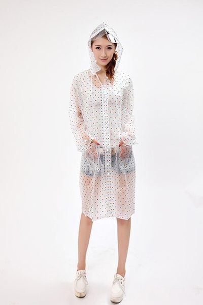 

women blue coffe dots eva rain poncho waterproof raincoat with hood mily women blue with price jllvmf