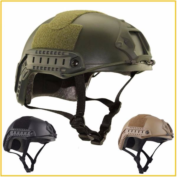 

cycling tairsoft paintball tactical helmet wargame army protective tactical fast helmet with protective goggle lightweight