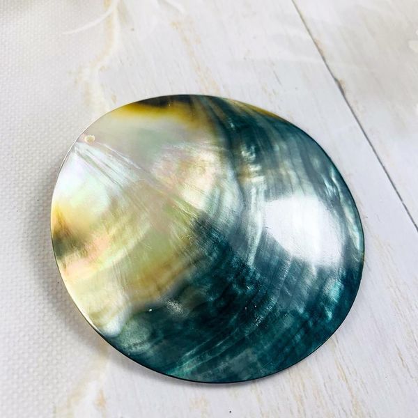 

2pcs natural shell round disc seashells beads mother of pearl shell charms for earring necklace diy jewelry making diameter 65mm h jlllps