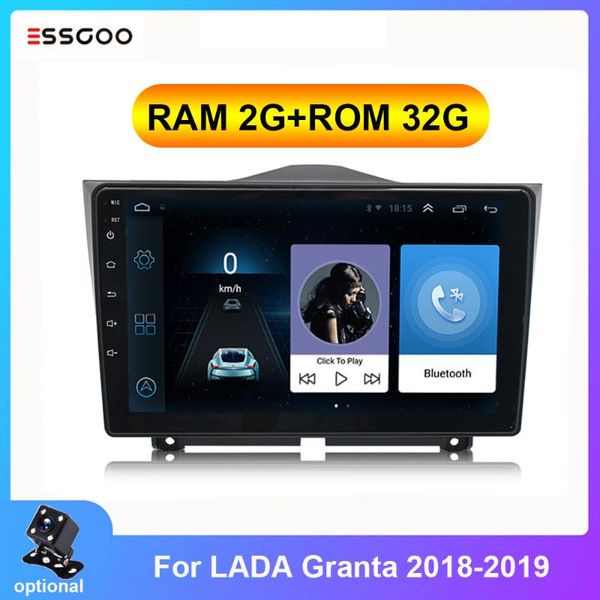 

car audio essgoo 2din android 9.0 radio stereo 9 inch gps navigation autoradio bluetooth multimedia player for lada granta 2021