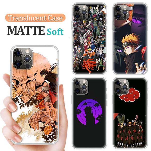 

translucent def case, soft matte silicone case 12 mini 11 pro xr x xs max 7 8 6 6s plus naruto itachi