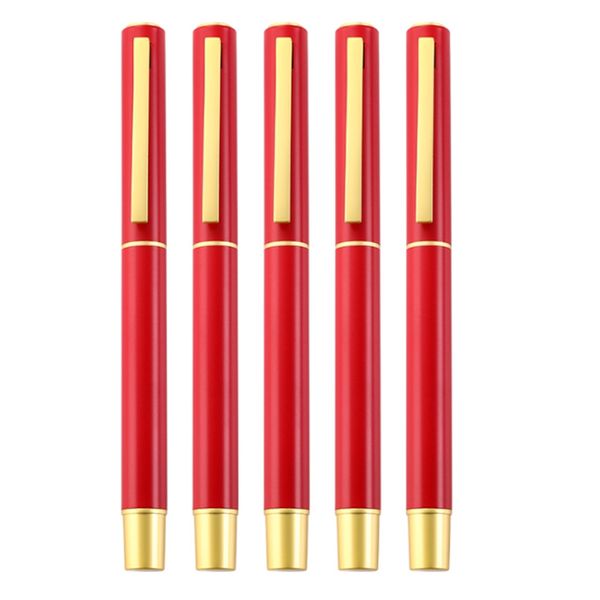 Китайский красный цвет металла металлическая ручка ручка реклама шариковая ручки студент офис писать поставки гелевой ручки