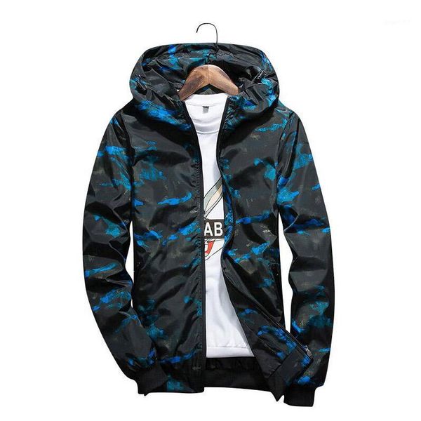 

2018 men's spring summer hood jackets fashion camouflage print waterproof windbreaker casual bomber jacket coat outwear chaqueta1, Black;brown