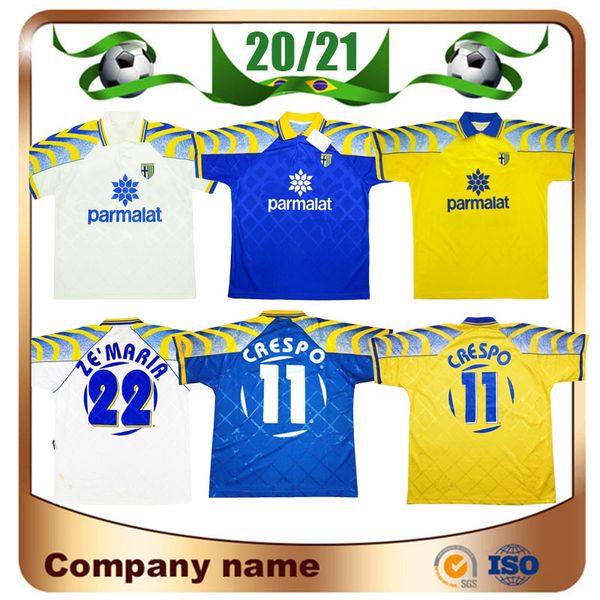 

1995/1997 parma retro soccer jerseys 95 96 97 crespo zola crippa ze maria soccer shirt stoichkov sensini chiesa football uniforms, Black;yellow