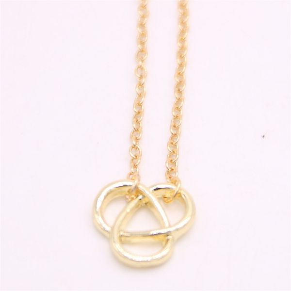 

fashion cross flower shape pendant necklace for women smooth surface design gold silver rose three color optional