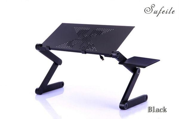 

sufeile laptop stand многофункциональный складной ноутбук стол вентилятор стол кровать диван tray 360 роллинг регулируемый ноутбук стол d15