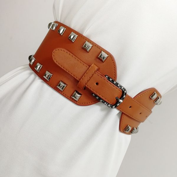 

courage corset ladies punk for women rebite belts mujer more size cummerbund waist elastic belt 2020 stretch laugh dress, Black;brown