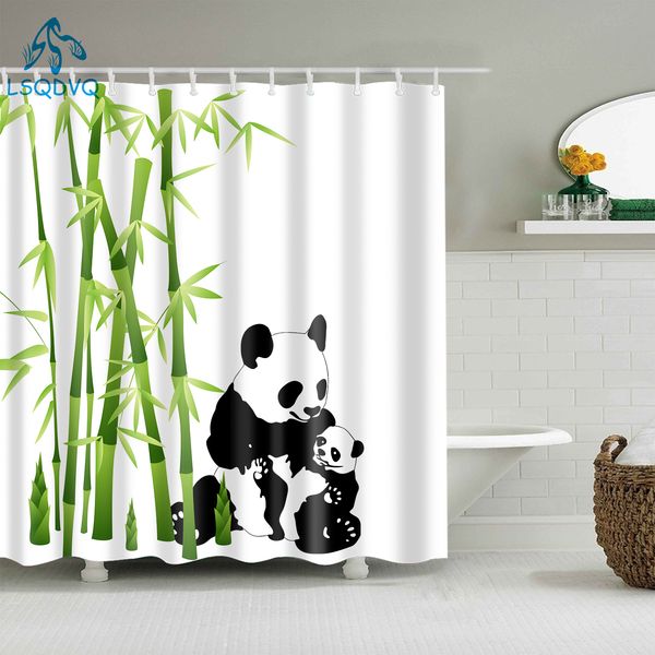 

животные panda cat elephant ванной занавески для душа frabic водонепроницаемый полиэстер душевой занавес для ванной комнаты шторы с крючками