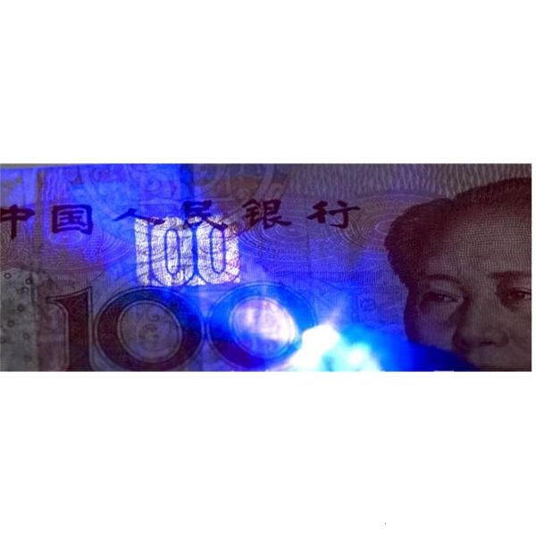 

money uv keychain 395-410nm detector led purple protable light keychains car key accessories, Silver