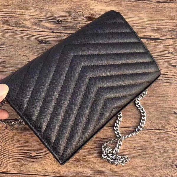 

genuine purse chain leather fashion clutch women purse lady shoulder chain handbag presbyopic wholesale card cowhide messenger bag hold hfka, Red;black