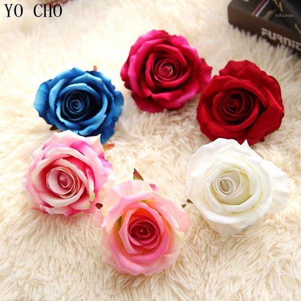 

flannel silk rose artificial flower heads peony wedding decoration fake flower wall diy bridal bouquet wedding accessories1