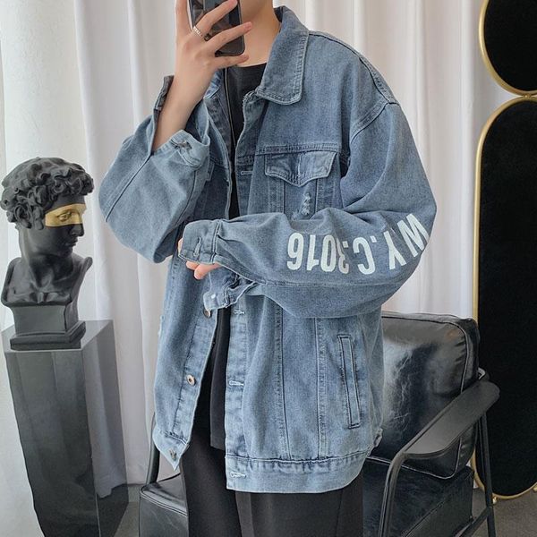 

men's jackets buttons jacket men style casual denim mens streetwear hip hop kpop clothes clothing bg50js, Black;brown