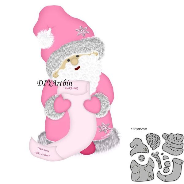 

санта-клаус, чтение подарков список металлических резки умирает металлический fustelle metalliche на скрапбукинг порезы для бумаги crafting