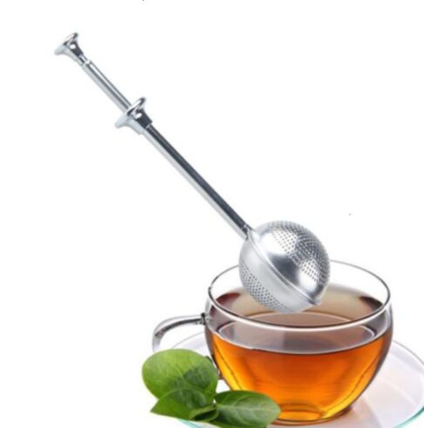 

infuser ball steel 304 tea push stainless loose leaf herbal teaspoon strainer filter diffuser home kitchen bar drinkware tool