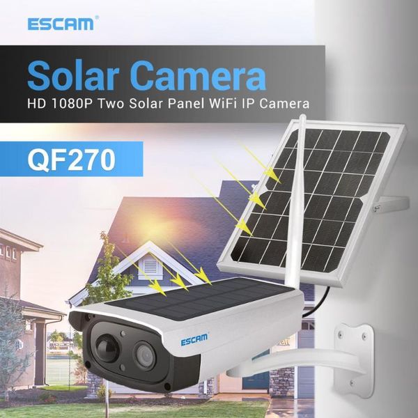 

escam qf270 2mp 1080p solar power wifi ip camera