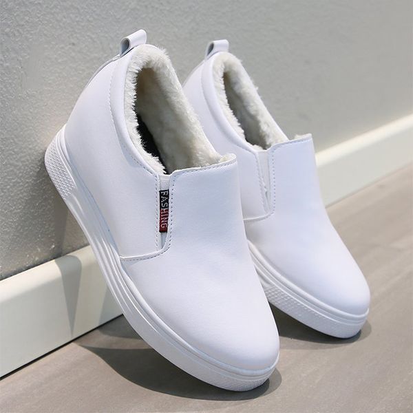 

2021 new women winter sneaker short plush vulcanized ladies slip on casual outdoor shoes snow boots fashion 1 0980, Black
