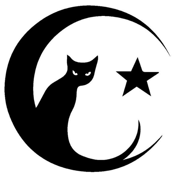 

15*15cm cat eyes moon star personalized cartoon car sticker classic creative car styling decoration accessories c6-0392