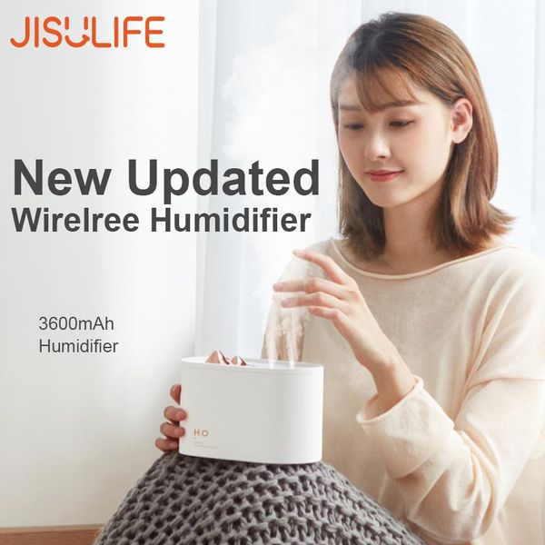 

jisulife увлажнитель диффузор 3600mah двойной распылительный воздушный увлажнитель воздуха удивительский портативный эфирной масло диффузор