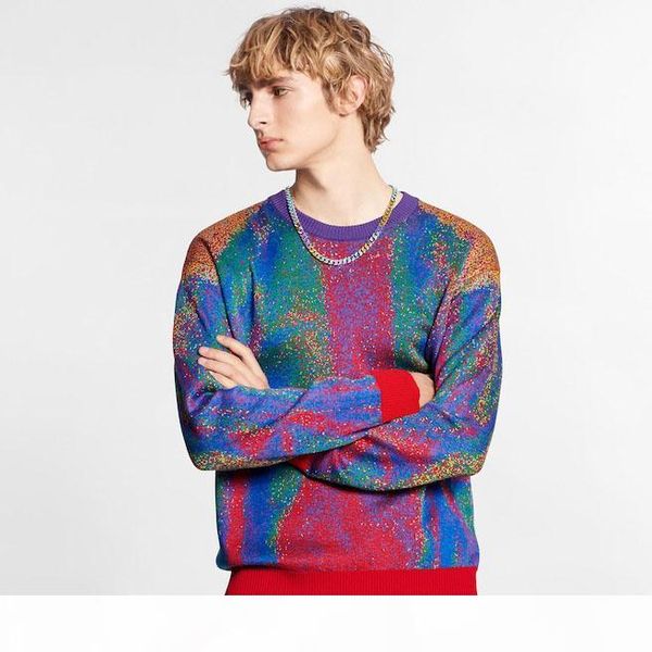 

fashion european style jacquard crewneck sweater round collar mens and women couple high street woolly hfxhmy019, White;black