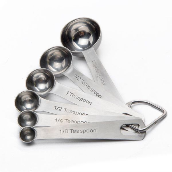 

6 pcs set stainless steel collapsible measuring cup spoon set folding measuring spoons baking cooking tools kitchen accessories h bbygmv