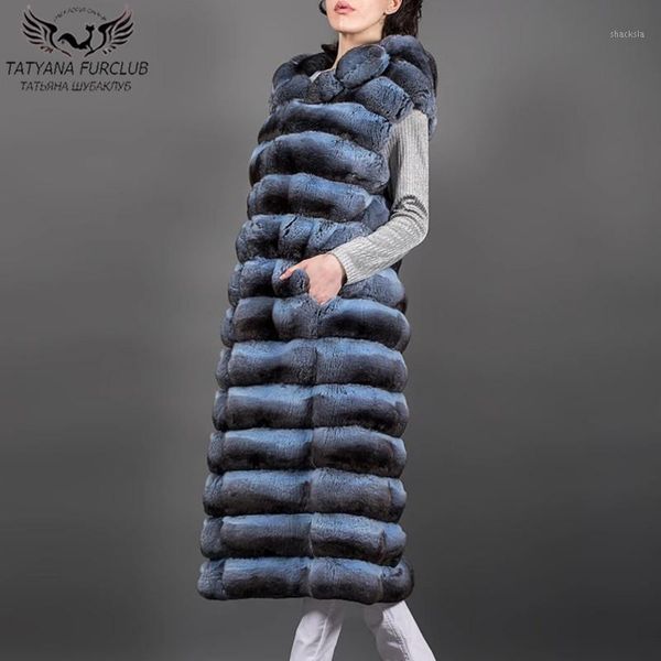 

110cm long rex fur coat with hood natural woman whole skin genuine fur jackets short sleeve warm overcoats luxury1, Black