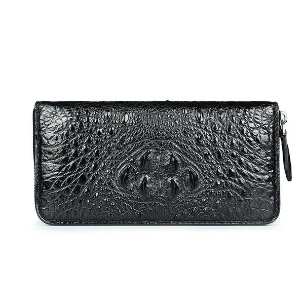 

designer wallet thailand crocodile genuine leather man wallet pull chain length package business affairs brand hand wholesale pu, Red;black
