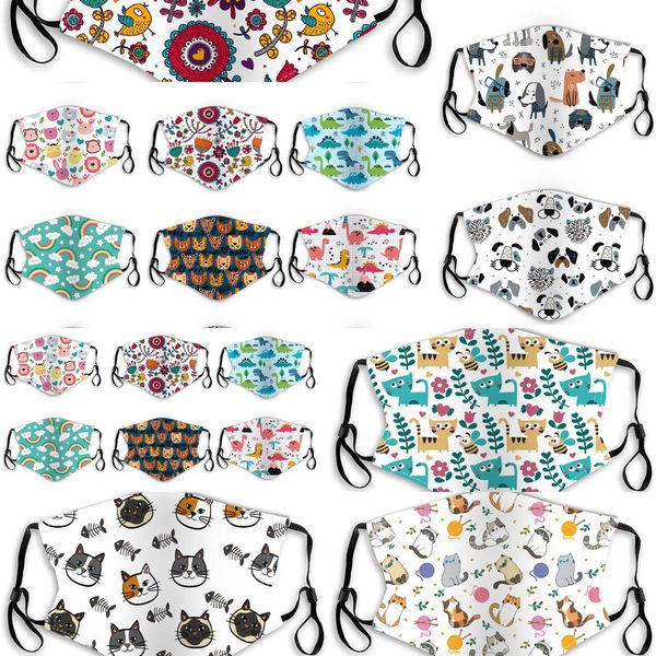 

designer fashion kids face masks 20pcs children's cartoon mask pm2.5 anti-fog haze dust protection wprotectivezags