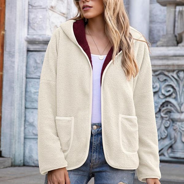 

2021 fashion women lapel suede leather buckle cool pilot jacket faux lamb wool motorcycle jackets1, Black;brown