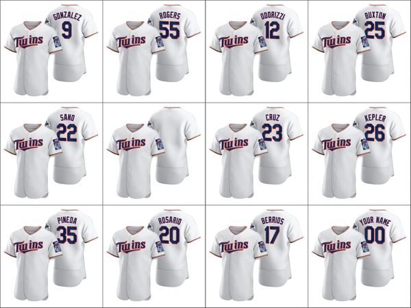 

minnesota twins #22 miguel sano 12 jake odorizzi 55 taylor rogers men women youth custom white 2020 authentic jersey, Black