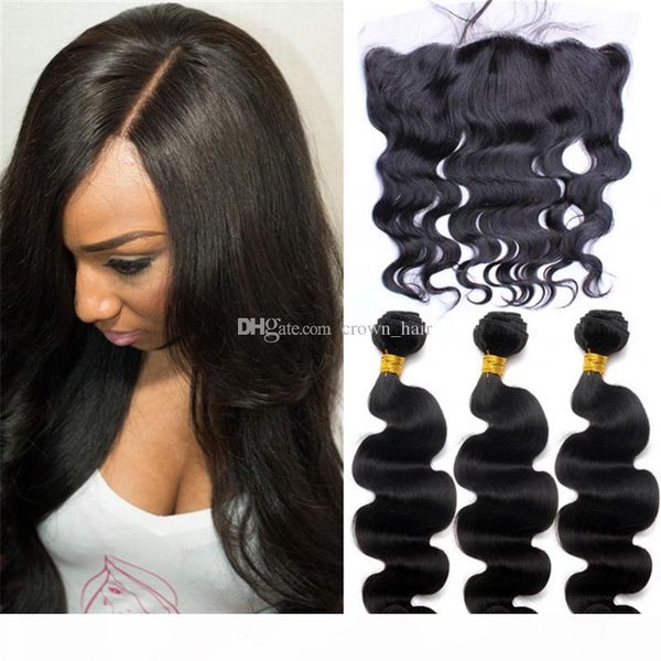 

new arrival body wave virgin hair bundles with frontal ear to ear full lace frontals with bundles part for black woman