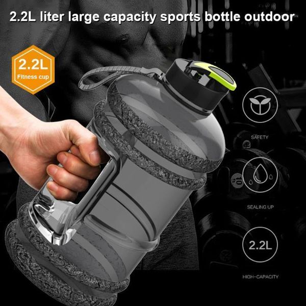 

water bottle 2.2l large kettle portable for outdoor gym sports training drinking fitness drop 1