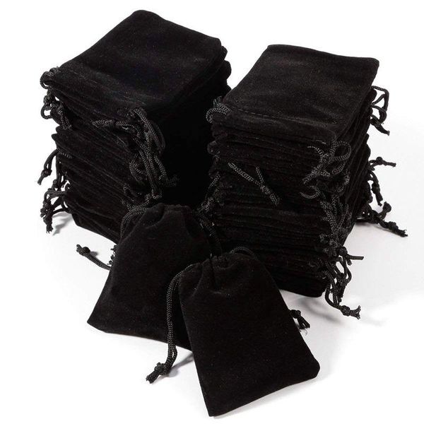 

50 х черная стекальная сумка с раздвижным шкафов для ювелирных изделий 7 х 9 см, Pink;blue