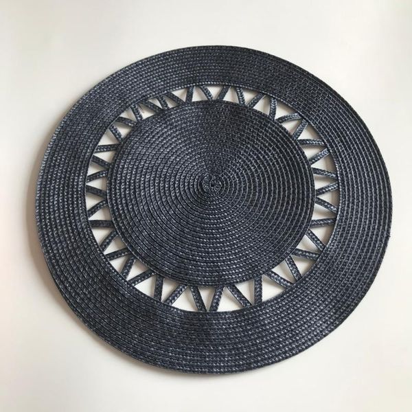 

mats & pads 1pc table round placemat weave pp bowl pad el cutlery decoration tray mat braided style
