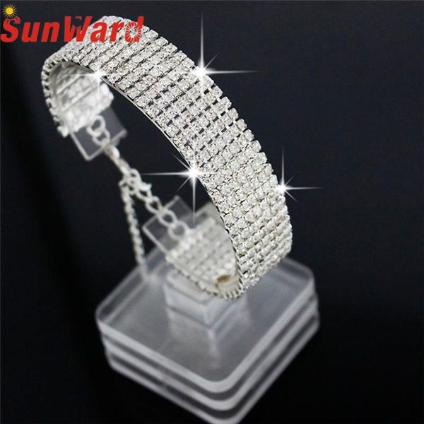 

link, chain delicate fashion women retro bangles crystal rhinestone bracelet bangle wedding bridal wristband 2021 oct20, Black