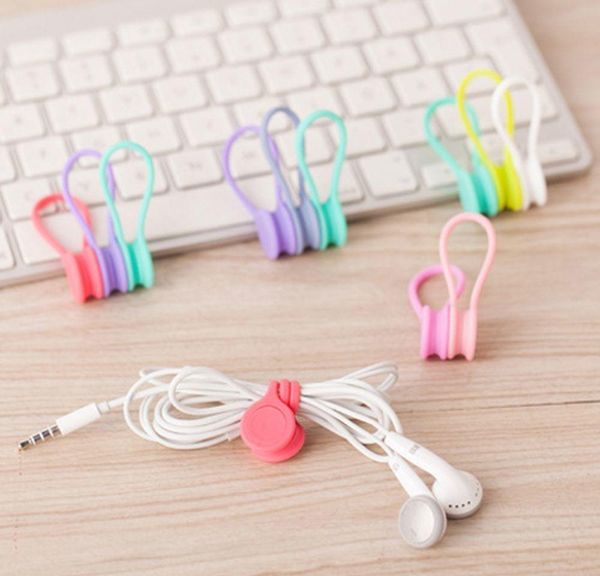 

3 / pack magnet cute earphone cable clips holder korean kawaii, cable winder accessory organizer qylbop dhsybaby