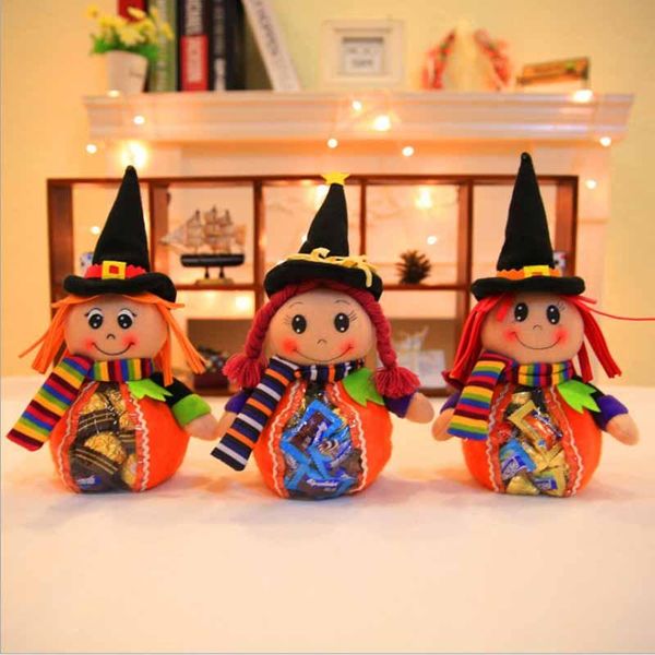 

cute witch doll candy bag funny halloween gift bags holiday supplies creative trick or treat bag goodie storage holder for kids
