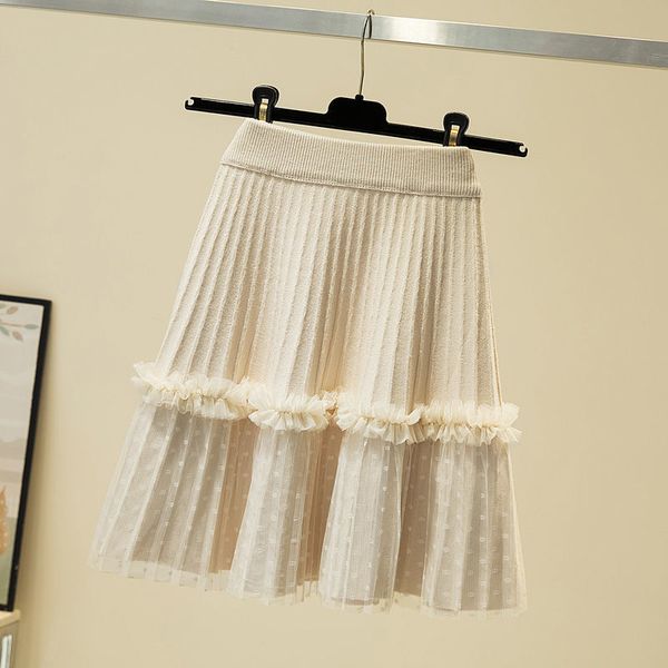 

2021 new spring for woman knitted or crocheted sewing skirt of wood mesh ear short skirts plus size 4xl y293 lz9w, Black